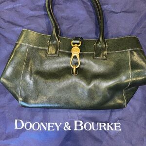 Oversized Dooney & Bourke Green Leather Tote Bag
